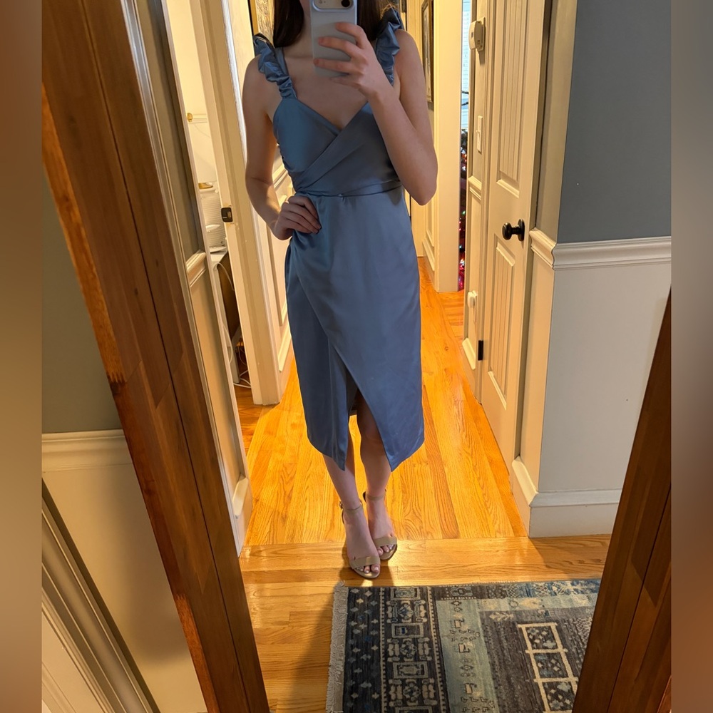 Anthropologie Satin Wrap Dress- NWT, Never worn